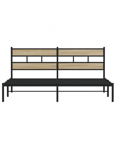 Giroletto senza Materaso in Metallo Rovere Sonoma 180x200 cm