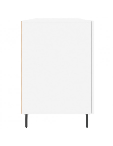 Scrivania Bianca 140x50x75 cm in Legno Multistrato