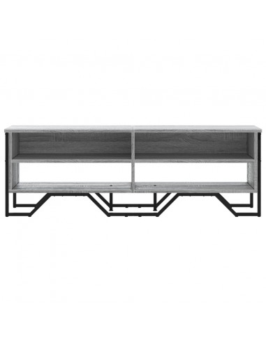 Mobile Porta TV Grigio Sonoma 122x34x41cm in Legno Multistrato