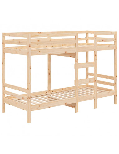 Letto a Castello 80x200 cm in Legno Massello di Pino