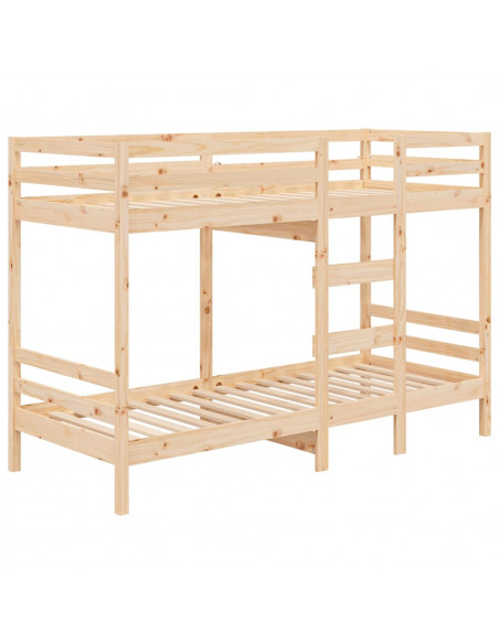 Letto a Castello 80x200 cm in Legno Massello di Pino