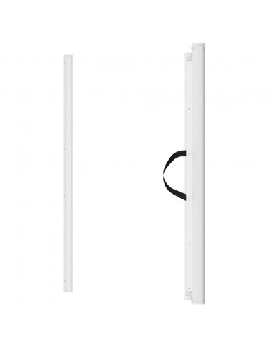 Cancelletto Retrattile per Animali Domestici Bianco 117,5x125cm