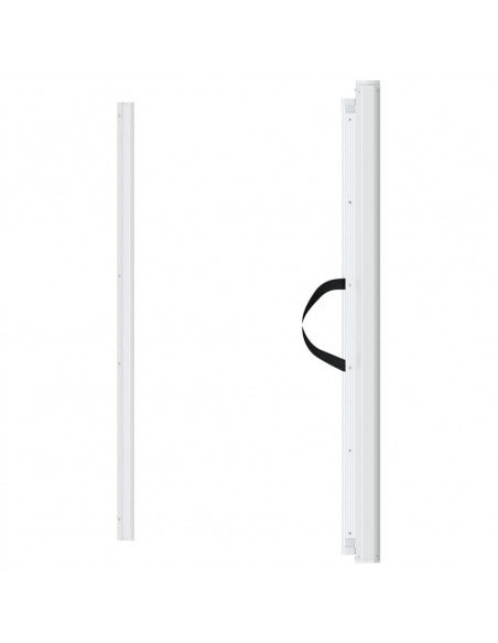 Cancelletto Retrattile per Animali Domestici Bianco 117,5x125cm