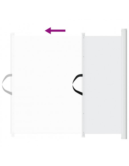 Cancelletto Retrattile per Animali Domestici Bianco 117,5x125cm