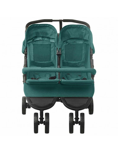 Passeggino Gemellare Verde in Acciaio