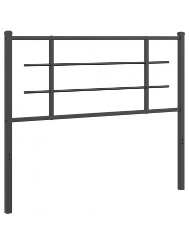 Testiera in Metallo Nero 107 cm