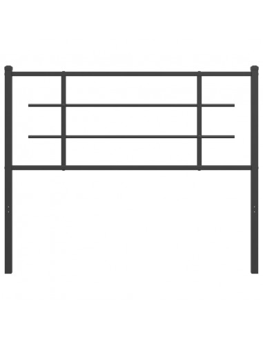 Testiera in Metallo Nero 107 cm