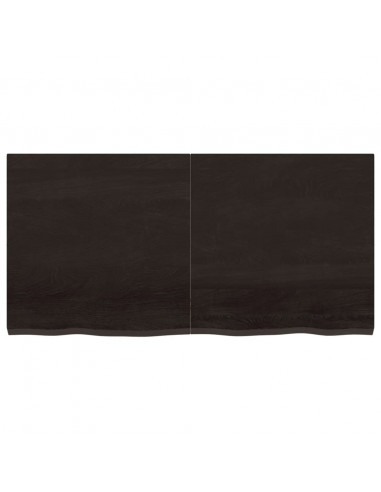 Ripiano Marrone Scuro 120x60x(2-4) cm Massello Rovere Trattato