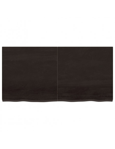 Ripiano Marrone Scuro 120x60x(2-4) cm Massello Rovere Trattato