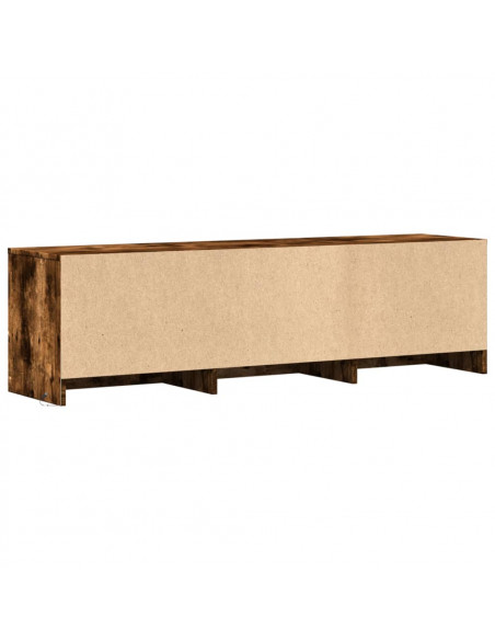 Mobile Porta TV con LED Rovere Fumo 140x34x40 cm in Truciolato