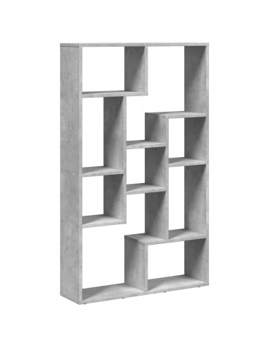 Libreria Grigio Cemento 72x20x120 cm in Truciolato