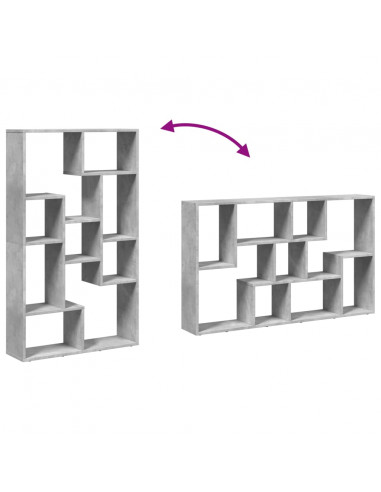 Libreria Grigio Cemento 72x20x120 cm in Truciolato