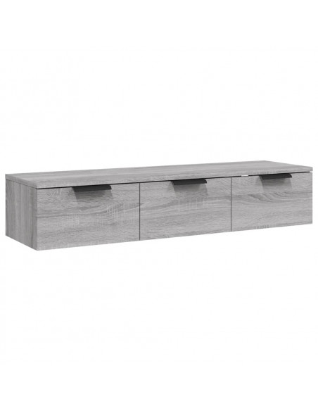 Armadietto a Muro Grigio Sonoma 102x30x20 cm Legno Multistrato