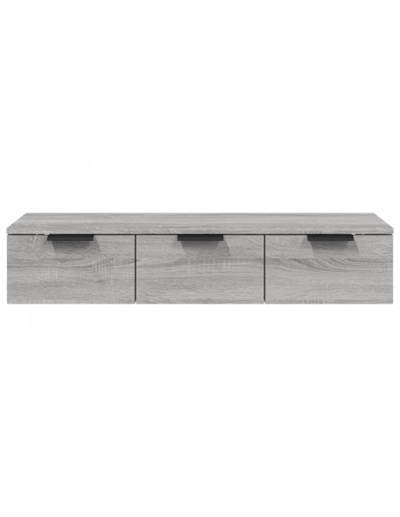 Armadietto a Muro Grigio Sonoma 102x30x20 cm Legno Multistrato