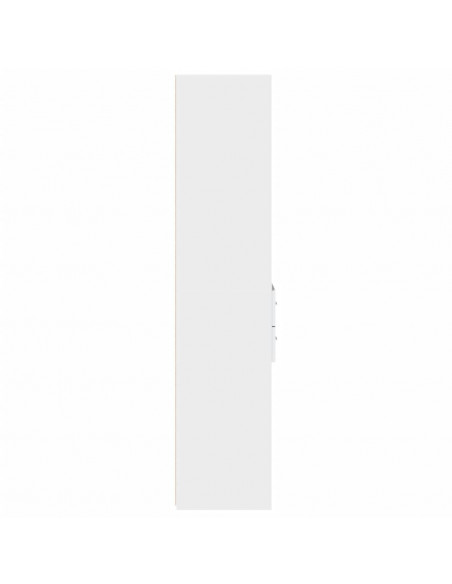 Credenza Bianca 45x42,5x185 cm in Legno Multistrato