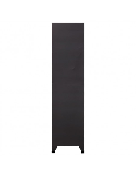 Armadietto con Serratura Antracite e Rosso 90x45x180cm Acciaio