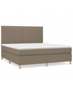 Giroletto a Molle con Materasso Tortora 180x200 cm in Tessuto 2