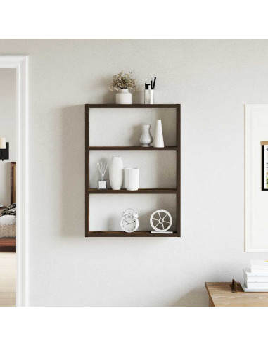 Mensola a Muro Rovere Fumo 43x9x60 cm in Truciolato