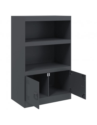 Credenza Antracite 67x39x107 cm in Acciaio