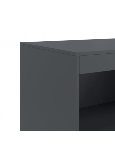 Credenza Antracite 67x39x107 cm in Acciaio