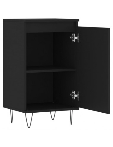 Credenze 2 pz Nere 40x35x70 cm in Legno Multistrato