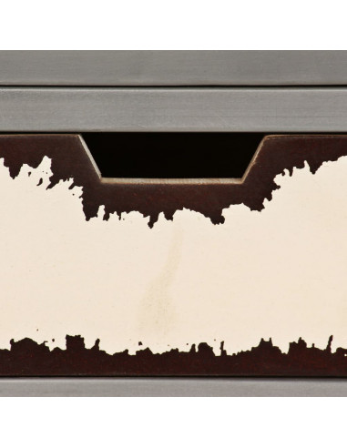 Credenza in Legno Massello di Mango e Acciaio 65x33x76cm