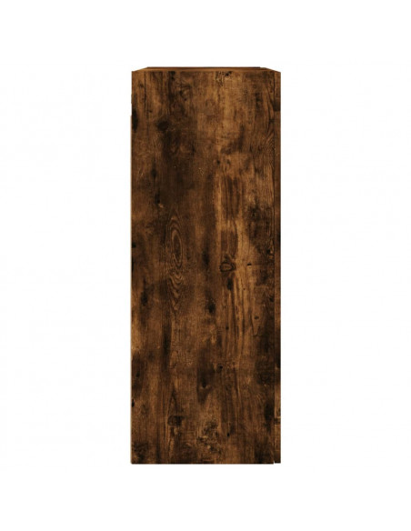 Armadietti a Parete 2 pz Rovere Fumo in Legno Multistrato