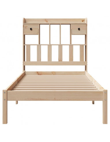 Letto Libreria senza Materasso 100x200 cm in Legno di Pino