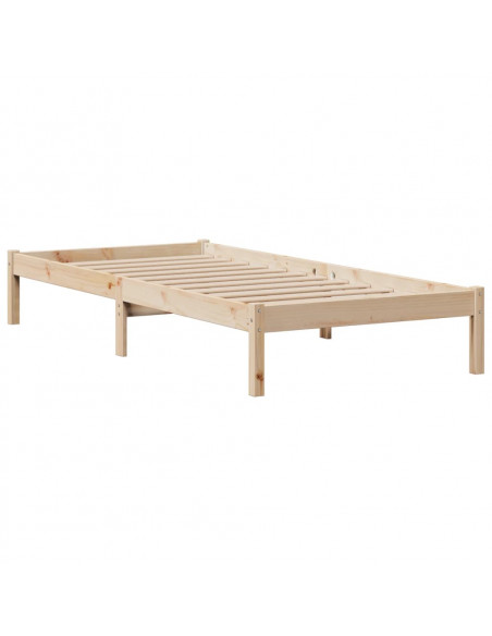 Letto Libreria senza Materasso 100x200 cm in Legno di Pino