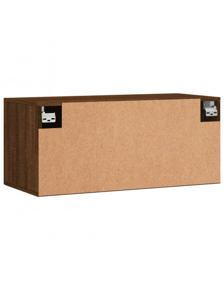 Mobile a Parete Rovere Marrone 80x36,5x35 cm Legno Multistrato
