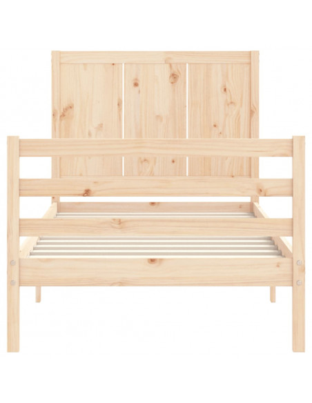 Giroletto con Testiera 100x200 cm in Legno Massello