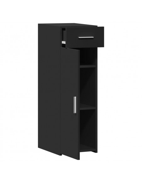 Credenza Nera 30x42,5x93 cm in Legno Multistrato