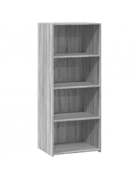 Credenza Grigio Sonoma 50x41x124 cm in Legno Multistrato