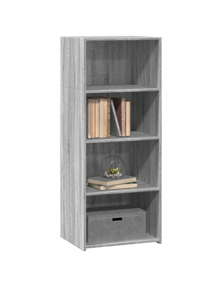 Credenza Grigio Sonoma 50x41x124 cm in Legno Multistrato
