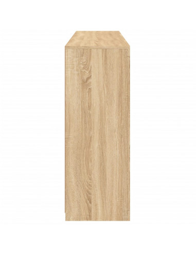 Credenze con Luci LED 3 pz Rovere Sonoma in Legno Multistrato