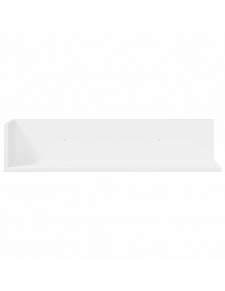 Mensole a Muro 2 pz Bianche 75x16,5x16,5 cm in Truciolato