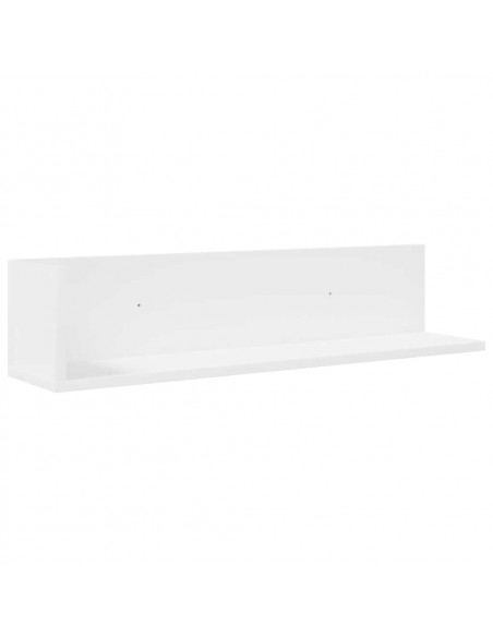 Mensole a Muro 2 pz Bianche 75x16,5x16,5 cm in Truciolato