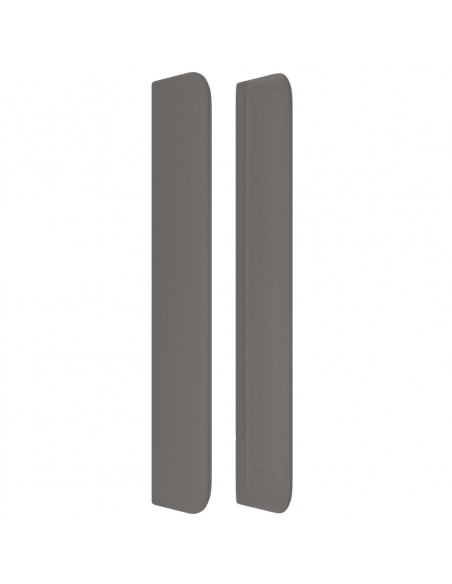 Testiera ad Orecchio Grigio 203x16x118/128 cm in Similpelle