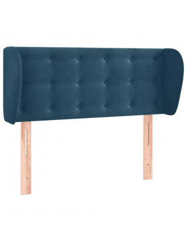 Testiera ad Orecchio Blu Scuro 103x23x78/88 cm in Velluto