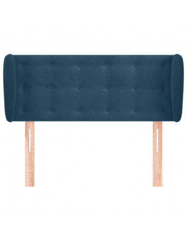 Testiera ad Orecchio Blu Scuro 103x23x78/88 cm in Velluto