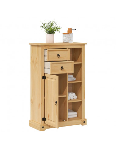 Mobile da Bagno Corona 70x33x110 cm in Legno Massello di Pino