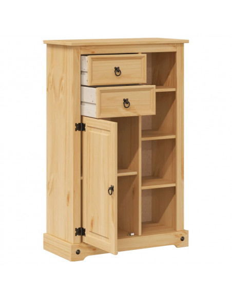 Mobile da Bagno Corona 70x33x110 cm in Legno Massello di Pino