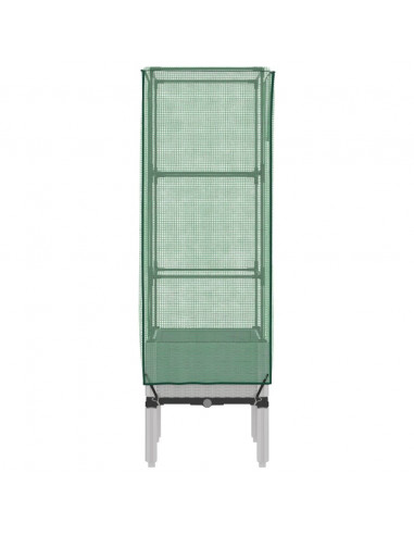 Letto Rialzato con Copertura Serra Effetto Rattan 40x40x140 cm