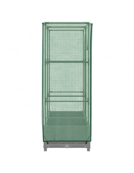 Letto Rialzato con Copertura Serra Effetto Rattan 80x40x123 cm
