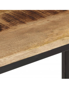 Tavolo Consolle 70x35x70 cm in Legno Massello di Mango Grezzo 2