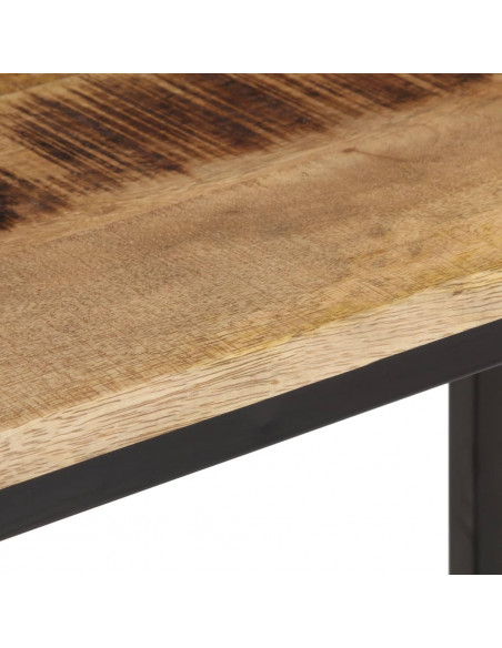 Tavolo Consolle 70x35x70 cm in Legno Massello di Mango Grezzo