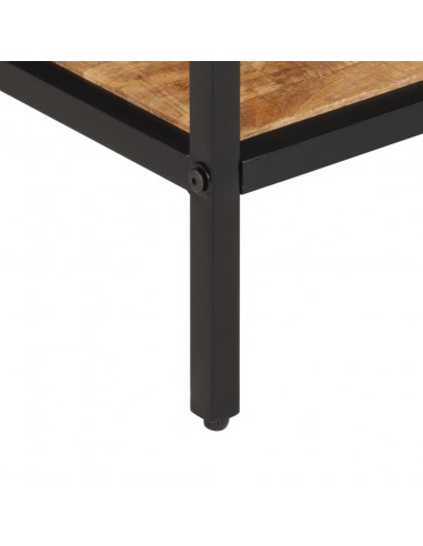 Tavolo Consolle 70x35x70 cm in Legno Massello di Mango Grezzo