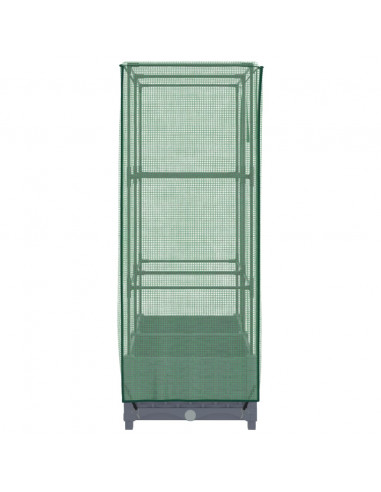 Letto Rialzato con Copertura Serra Effetto Rattan 80x40x123 cm