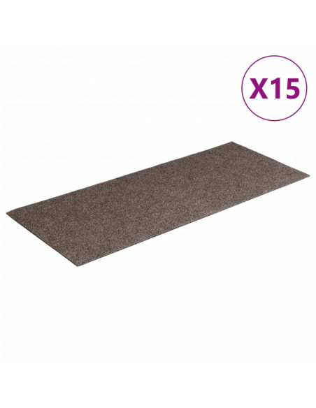 Tappeti Adesivi Rettangolari per Scale 15 pz 60x25 cm Crema