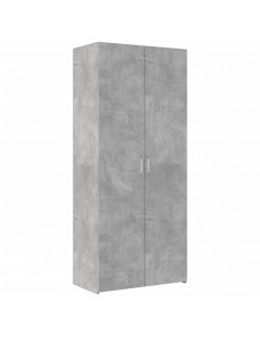 Credenza Grigio Cemento 80x42,5x185 cm in Legno Multistrato 2